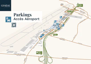 Plan accès parkings Aéroport Geneve GVA