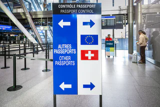 Signalétique Contrôle passeport Genève Aéroport