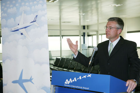 United Airlines Inaugural 20.04.2009. Crédit photo: Aéroport International de Genève - Frank Mentha United Airlines Inaugural 20.04.2009. Crédit photo: Aéroport International de Genève - Frank Mentha