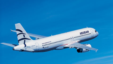 Aegean Airlines - avion en vol Aegean Airlines - avion en vol
