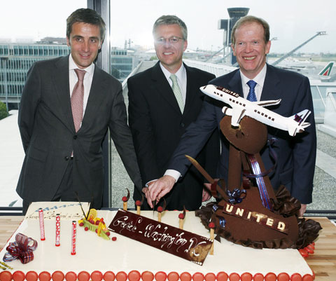 United Airlines Inaugural 20.04.2009. Crédit photo: Aéroport International de Genève - Frank Mentha United Airlines Inaugural 20.04.2009. Crédit photo: Aéroport International de Genève - Frank Mentha