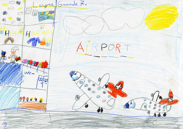 Concours de dessin Genève Aéroport été 2012 - Leyre Maria, lauréate catégorie moins de 8 ans