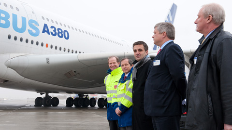 Photo de l'A380 à Genève
