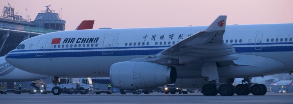 Rückkehr von Air China in Genf.