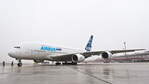Photo de l'A380 à Genève